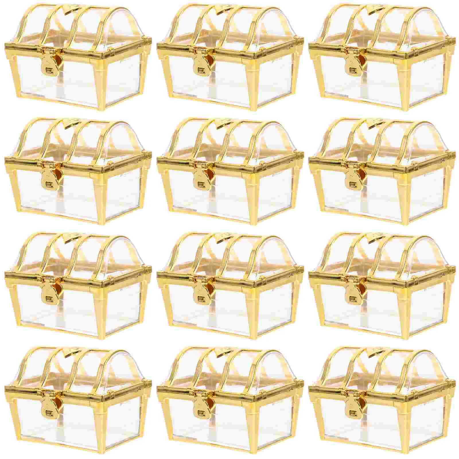 12 Pcs Wedding Candy Box Chocolate Sweets Retro Boxes Party Container Plastic Favors Bride Gift Treats