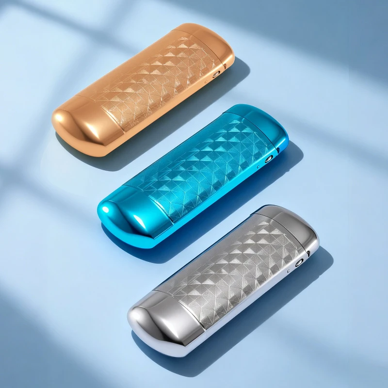 New Alloy Aluminum Spectacles Case Geometric Embossed Cylindrical Hard Shell Portable Holder for Presbyopia Myopia Eyeglasses