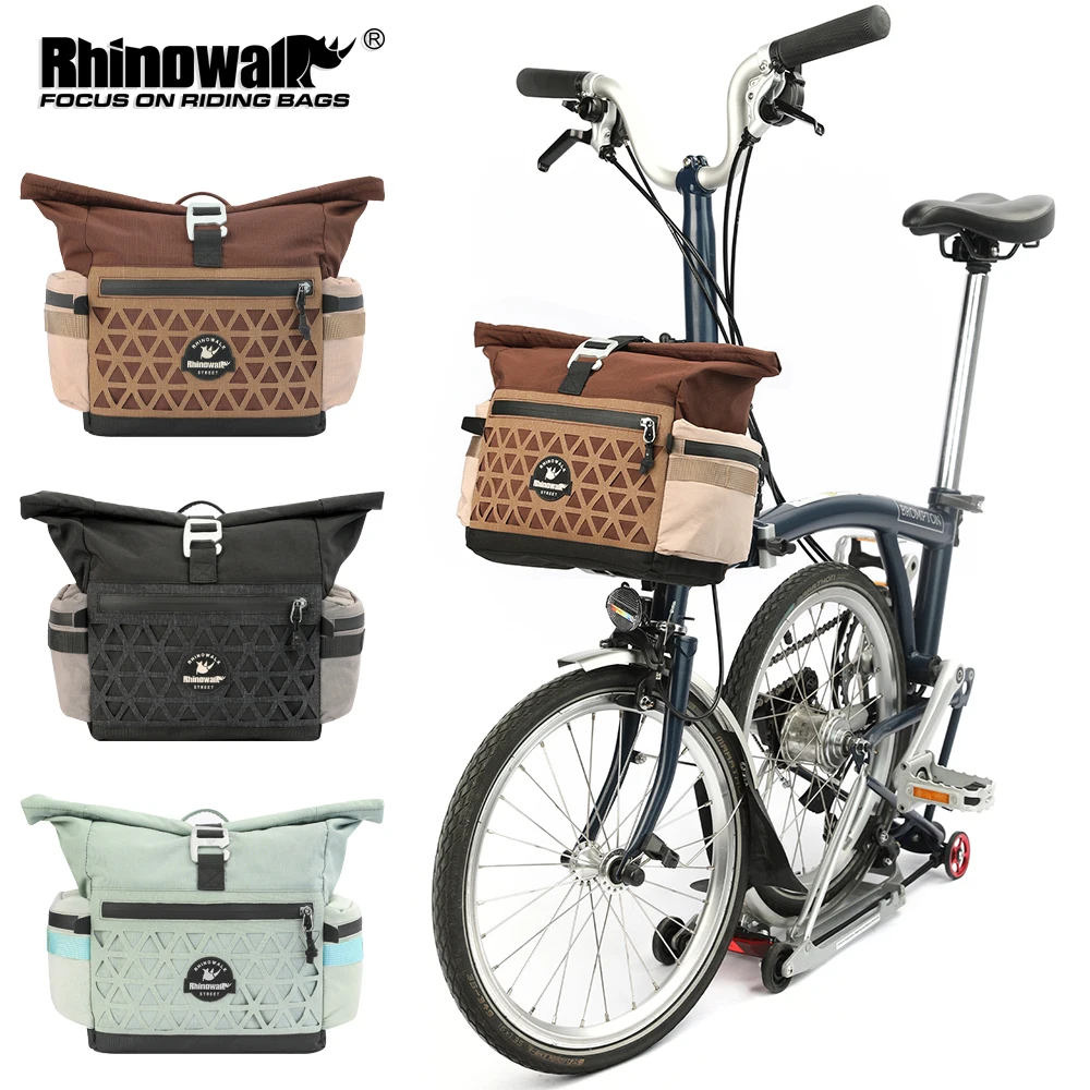 

Rhinowalk Bicycle Front Tube Bag 6.5L Waterproof Quick Release Commuting Handlebar Storage Basket Shouler Pack With Rain Cover