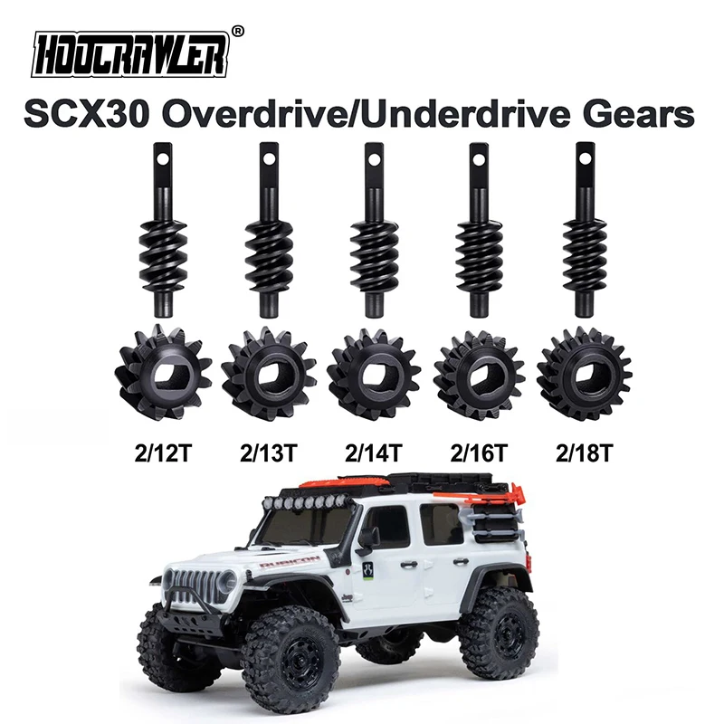 1/30 scx30 Axle Steel Gears Overdrive Underdrive Worm Differential  12T 13T 14T 16T 18T For 1/30 RC Crawler Car Axial SCX30