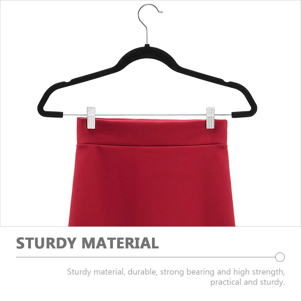 

4Pcs Anti-Skid Pants Hangers Adjustable Household Clip Skirt Jeans Hangers Practical Home Accessories Pants Accessories