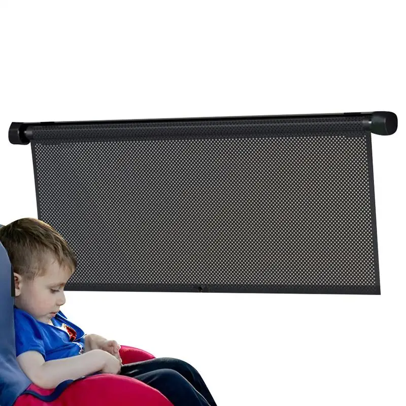 

Car Privacy Drapery Car Window Sunscreen Anti-Glare Single-Touch Retractable Automobile Accessories For Family Road Trip
