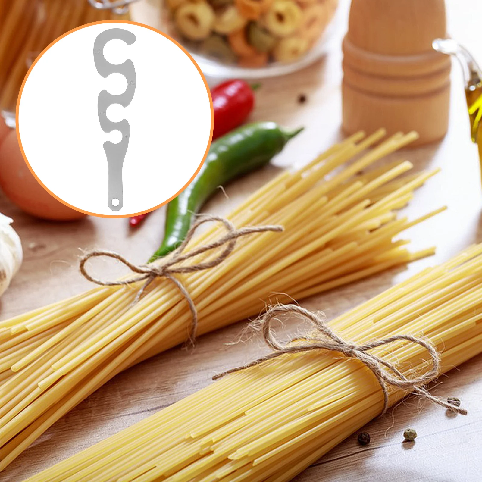

Pasta Measuring Tool for Spaghetti with 4 Portion Holes Accurate Serving Every Time Minimalist Cooking Accessory Noodle