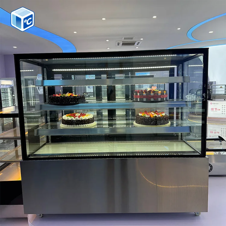 940x686x1415mm BJD-171 Commercial Cake Display Refrigerator Fan Cooling R290 3 Shelf LED Bakery Cafe Supermarket Display Row 19