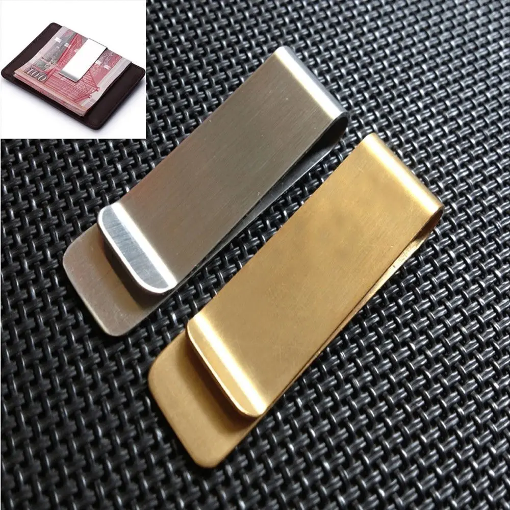 Man Clip Chic Banknote Holder Money Metal Holder Silver Metal Clamp 2 Colors Wallet Cash Clamp Money Clip Credit Card ID Clips