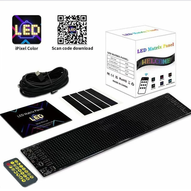 LED العين علامة شاحنة المتداول الإعلان التطبيق التحكم عن بعد ضوء DIY شاشة مرنة قابلة للبرمجة شاشة LED