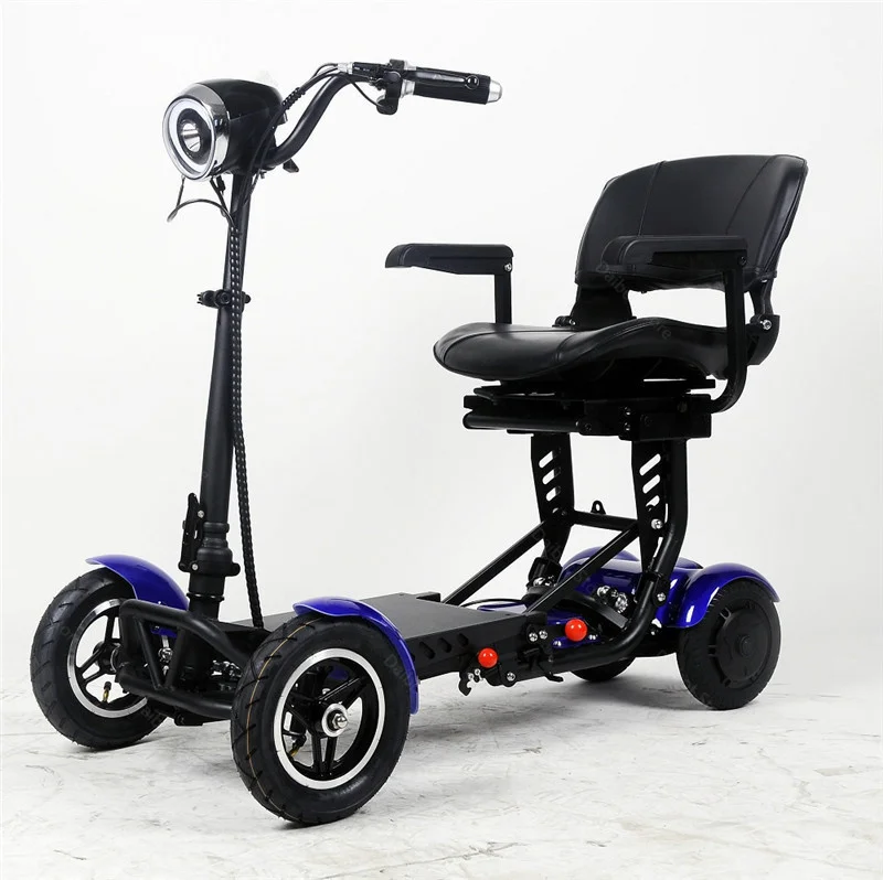 36V 500W Dual Motor klappbarer 4-Rad-Elektroroller für ältere Menschen, großer Sitz, 10-Zoll-Mobilitätsroller für Reisen, abnehmbare Armlehne – Detail 6