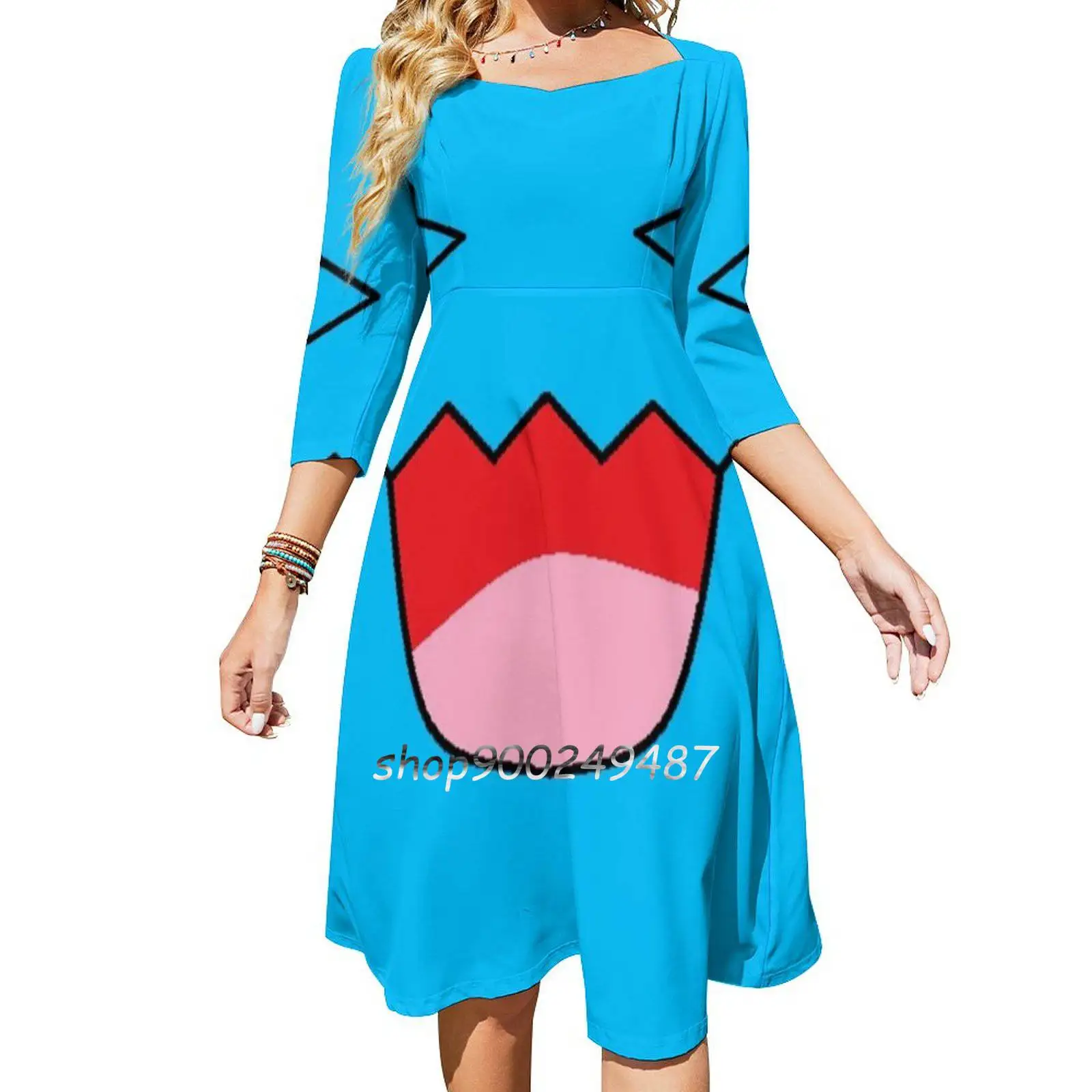 Wobbuffet Sling Dress Summer Dress Sling Sexy A Line Dress Fashion Female Dress Go Team Valor Team inst(team Mystic