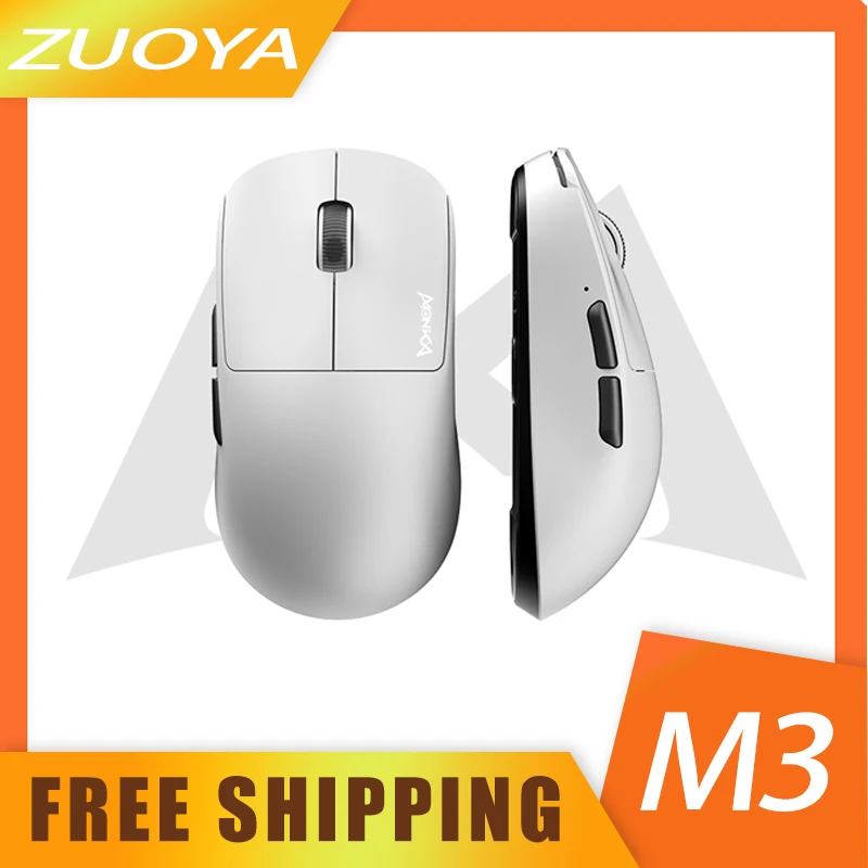 

Monka M3 Mouse Wireless Three-Mode Paw 3395 4k E-Sports Mouse Customize Light Weight Mouse For Win/ Android/Mac Pc Gamer Gifts