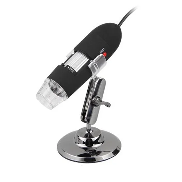 

25x-200x 2.0mp 8LED USB Digital Microscope Magnifier Black Durable Hard Plastic Shell for Various Inspections Digital Microscope