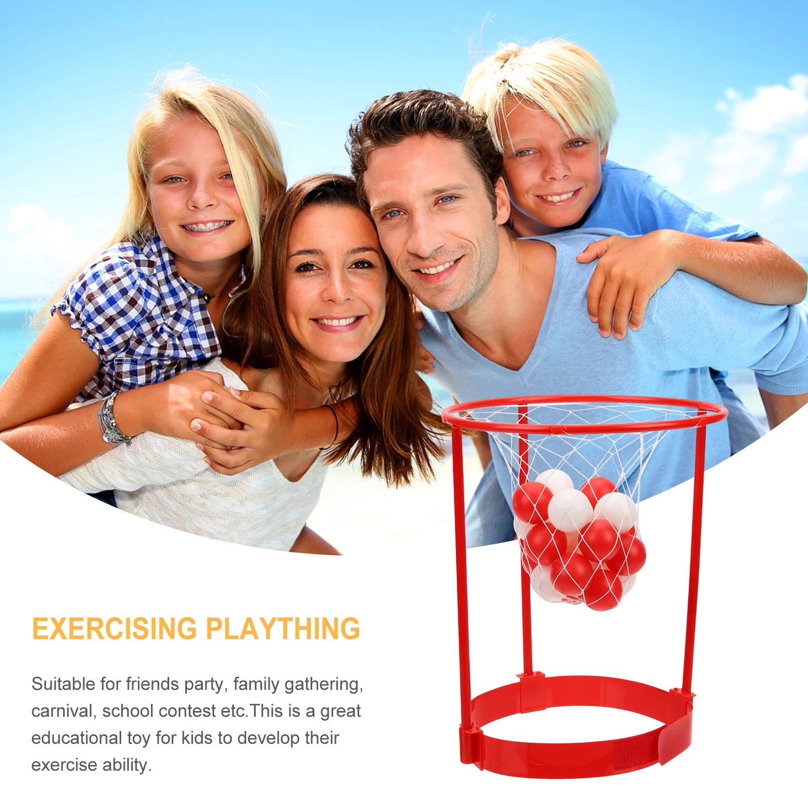 

1 set 1 Set Headwear Basketball Kids Throwing Catch Game Indoor Family Party Plaything Exercise Children Ball Set Outdoor