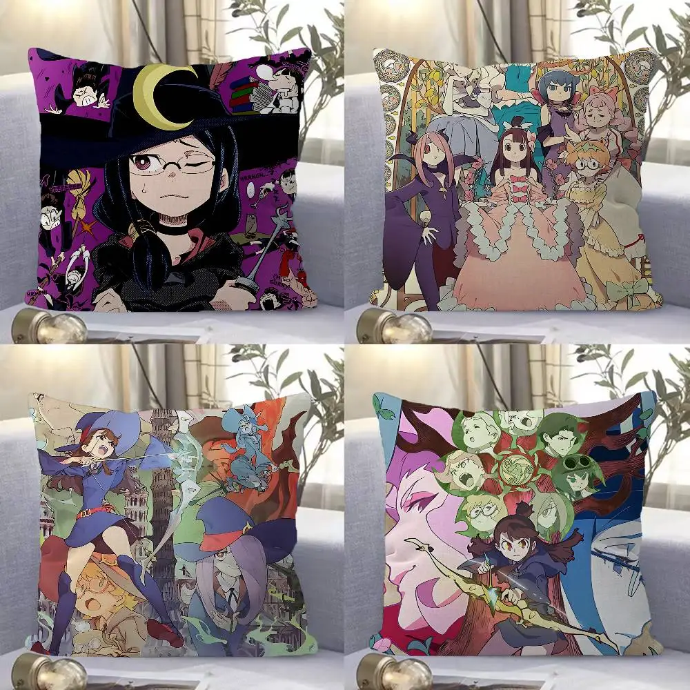 Anime L-Little Witch Academia Cushion Cover Inches Farmhouse Decor Home Throw Pillow Covers for Couch Decorations
