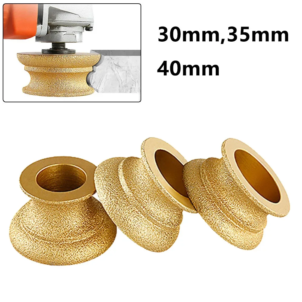 

1pcs 20mm Bore Dia 75mm Vacuum Brazed Diamond Grinding Wheel Edge Profile Abrasive For Marble Granite Grinding Disc 30/35/40mm