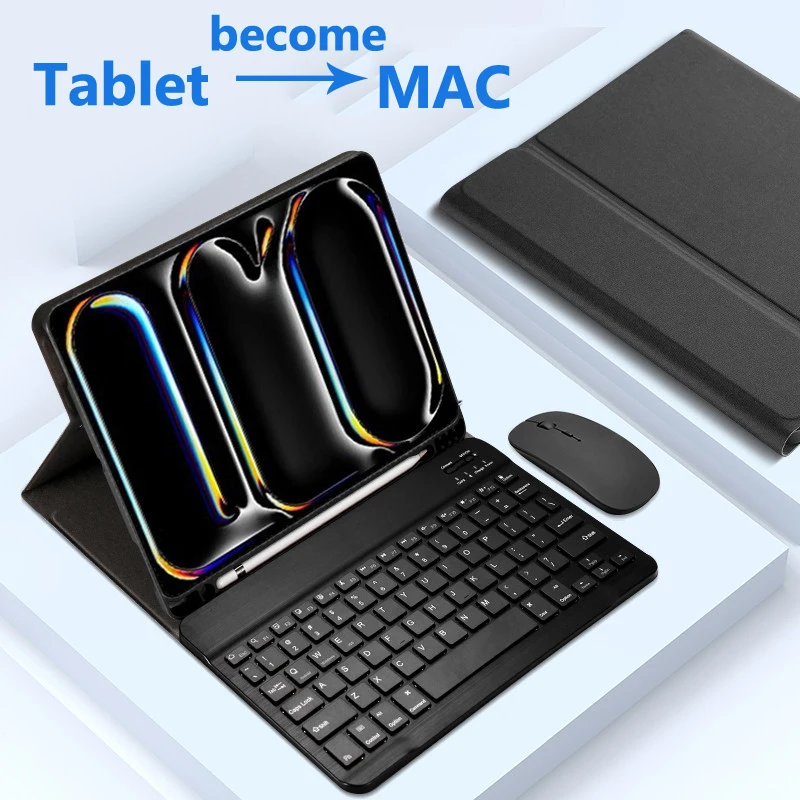 

Чехол ASH для Xiaomi Redmi Pad SE, 4G, 8,7 дюйма, 2024, магнитная клавиатура, Автоматический Режим сна/Пробуждение, с держателем для карандашей
