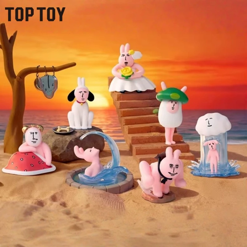 

Игрушка TOP TOY: Розовый кролик, абстрактная серия, мини-бокс-сюрприз, второе поколение, забавная фигурка, мультяшный сувенир, детская игрушка, подарок на день рождения