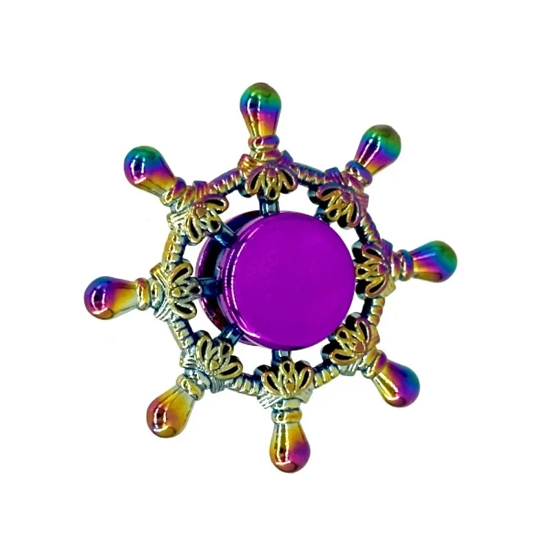 فلزات معدنية داخلية لتخفيف التوتر ، دوار يد ملون ، لعبة مضادة للمغازل ، 1 spinders