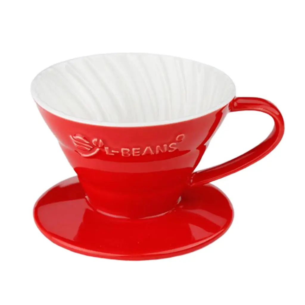 Ceramic Pour Over Espresso Coffee Dripper Paper Filter Cup Cone 3 Colors