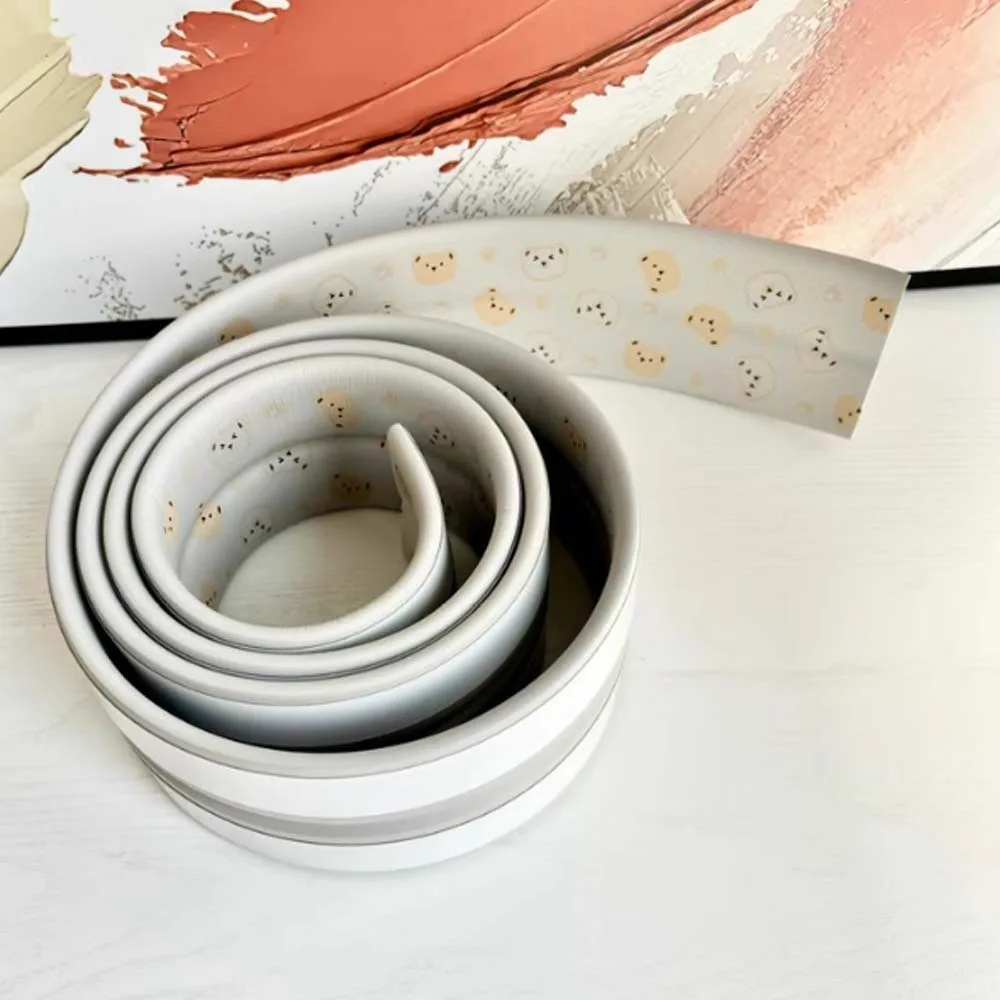 

Двусторонняя лента, детская полоса для предотвращения столкновений, мягкая бесследная NBR край, угол, серый медведь, угол стола, защитный чехол, мебель