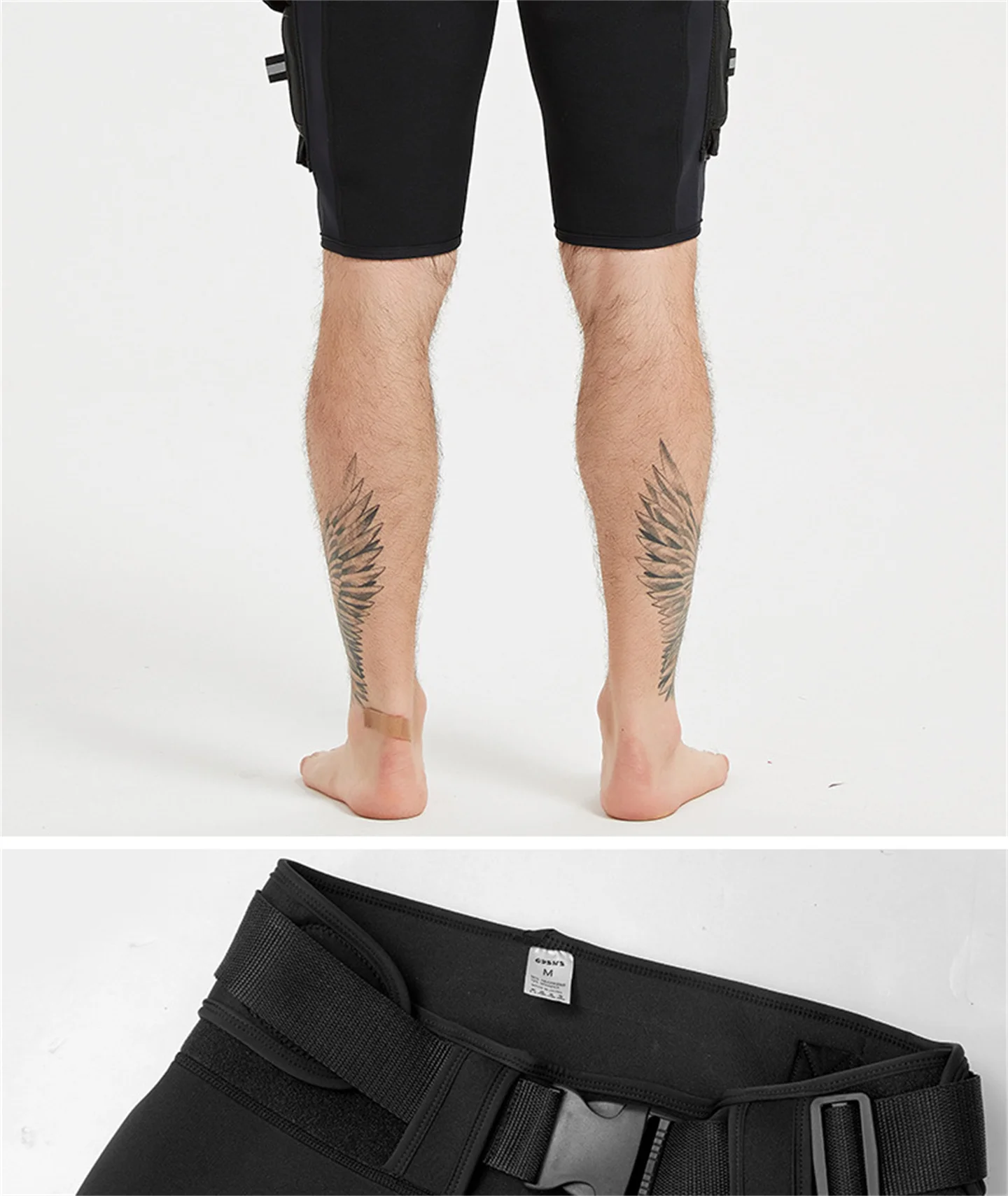 3MM Neopren-Tauchshorts für Männer und Frauen, multifunktional, 2 Taschen, zum Schnorcheln, Segeln, Surfen, Strand, Halbhose – Detail 15