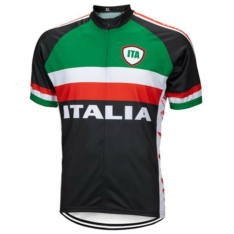 Italy Cycling Short Sleeve Road Jersey Bike Clothes Bicycle Top Motocross Shirt Extra Wear Outdoor Tight Jacket Cyclisme Race