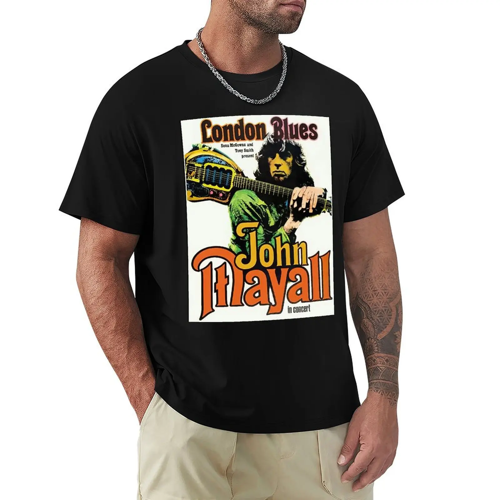 john mayall london cover T-Shirt Basic Casual Short Sleeve Cotton Shirt