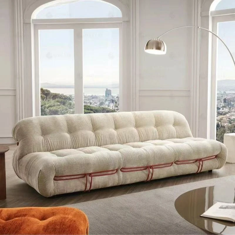 Modern simple sofa living room lazy sofa fabric sofa