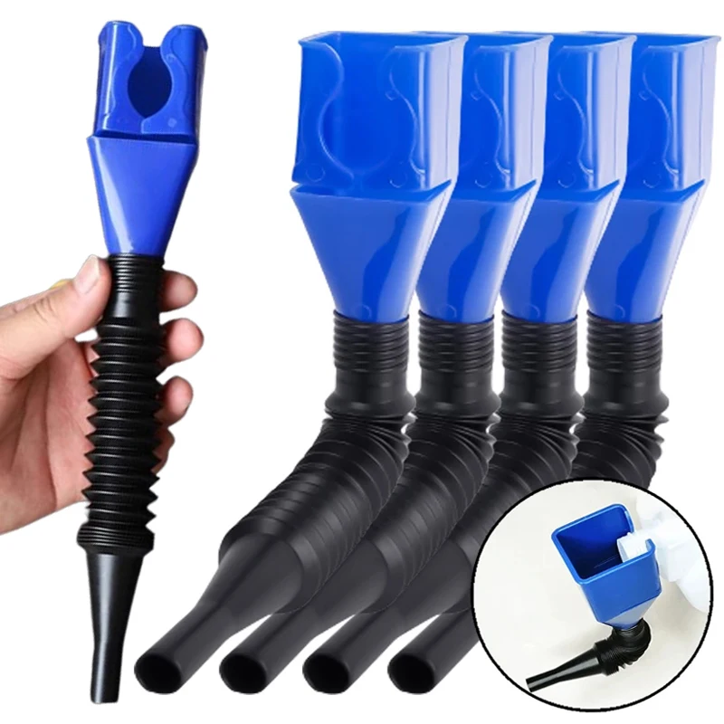 Car Refueling Funnel Gasoline Foldable Engine Oil Funnel Tool Plastic Funnel Car Motorcycle Refueling Tool Auto Accessories