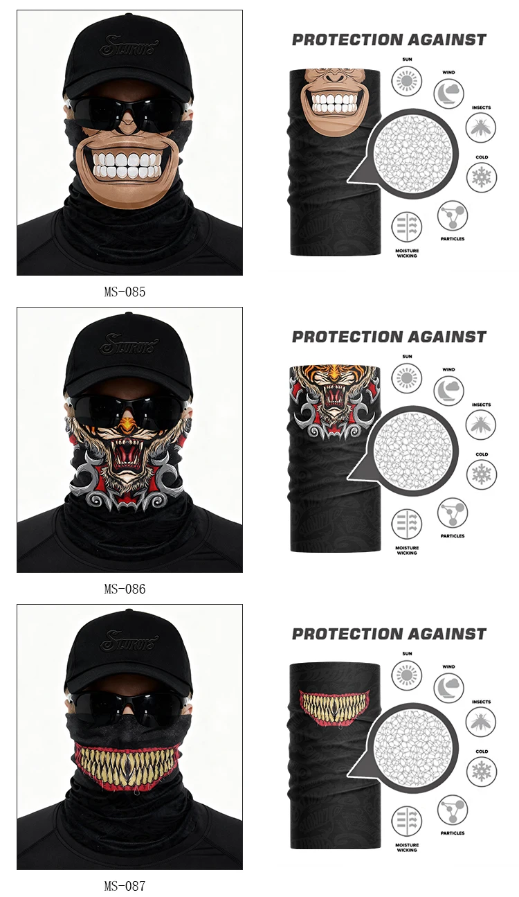 Nahtloser Nackenschutz UV-Schutz Atmungsaktives Bandana Unisex Outdoor-Halstuch für Wandern Klettern Angeln Radfahren Sport – Detail 9