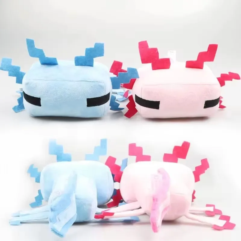 25cm Cute Stand Axolotl Stuffed Animal Plush Toy Pink Axolotl Plushie Pillow Doll Kids Birthday Gift Home Decoration