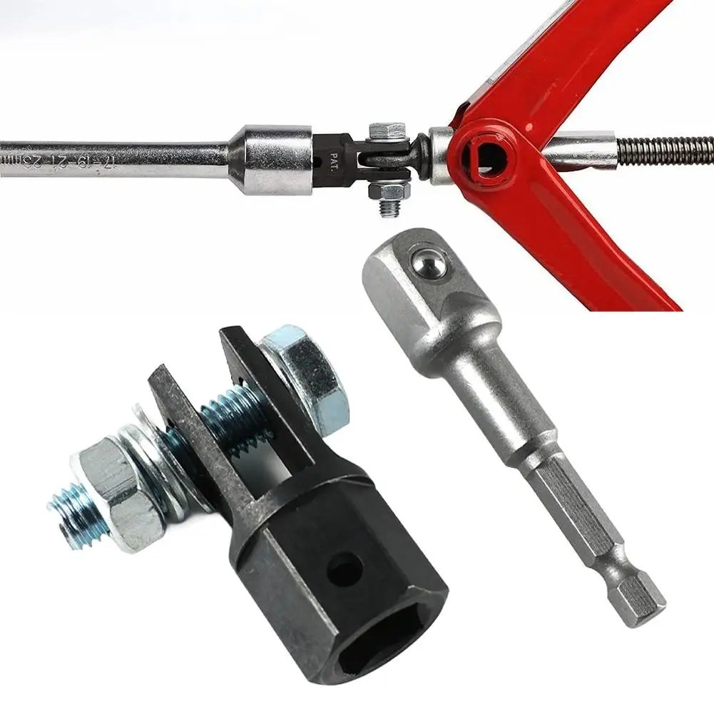 1/2 Zoll Scherenwagenheber-Adapter – Hochleistungs-Stahlschlüsselwerkzeug für Schlagbohrmaschinen, Kfz-Wagenheber-Bohradapter-Steckschlüsselwerkzeug