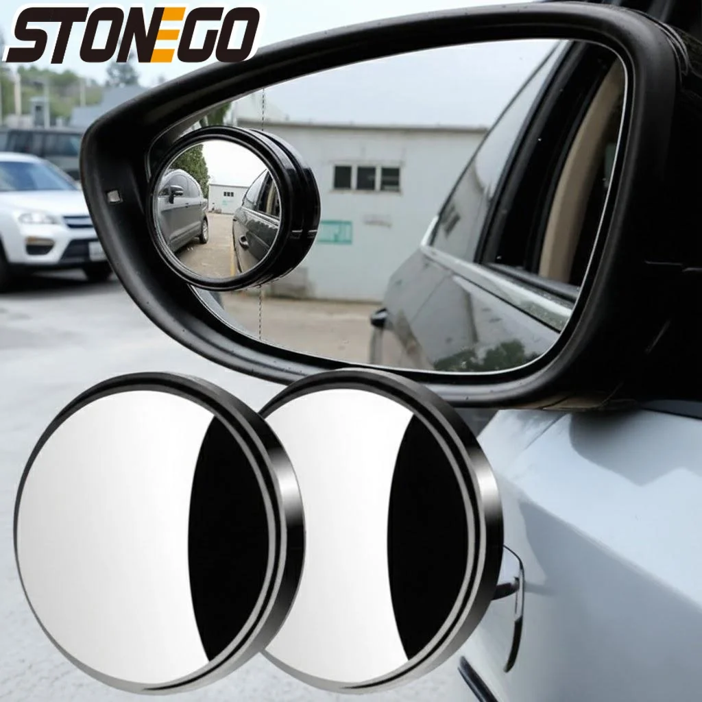 Wide Angle Convex Side View Mirror Blind Spot Rearview Mirror Parking Assist Safety Glass for Car Truck Van Vehicle