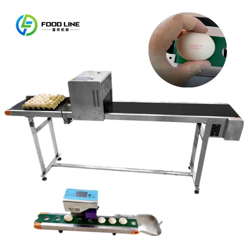 Inkjet Printer 600dpi Flex Egg Coding Mass Production Expiry Date Batch Number QR Code Logo Factory Use