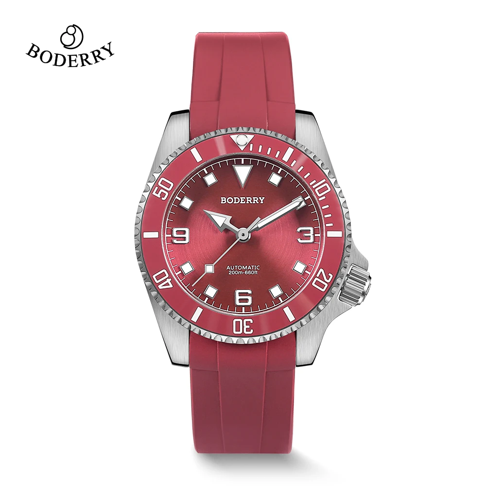 Boderry ADMIRAL Diver Titanium Watches 3-Hand No Date Ceramic Bezel 200M Waterproof Automatic Mechanical Luxury Wristwatch
