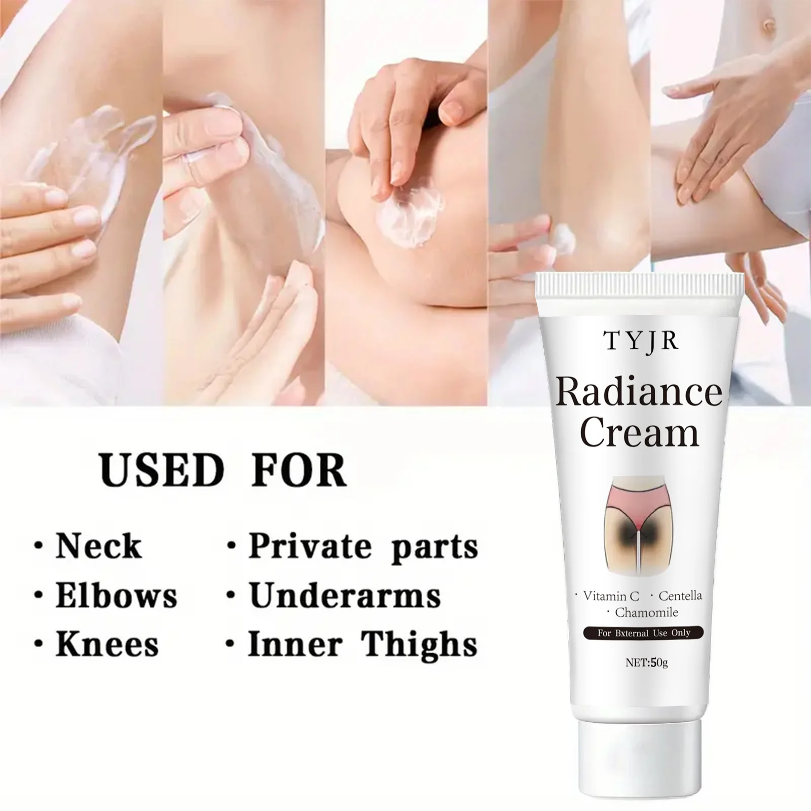 Snow White Cream Contains Niacinamide and Centella Asiatica, Whitening Lotion for Body and Private Parts, Underarm Rejuvenation view 6