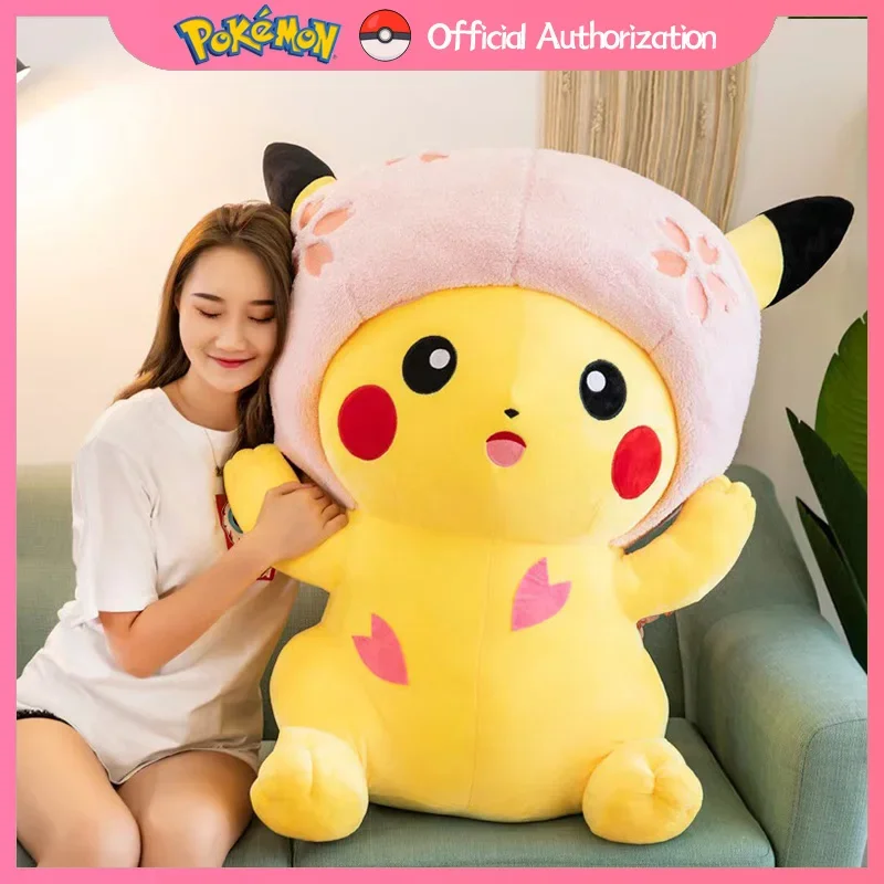 30CM-95CM Pokemon Pikachu Pluszowa zabawka Śliczna Sakura Kreskówka Wypchana kolekcja lalek Pamiątka Kawaii Anime Pokémon Zabawki Prezent urodzinowy