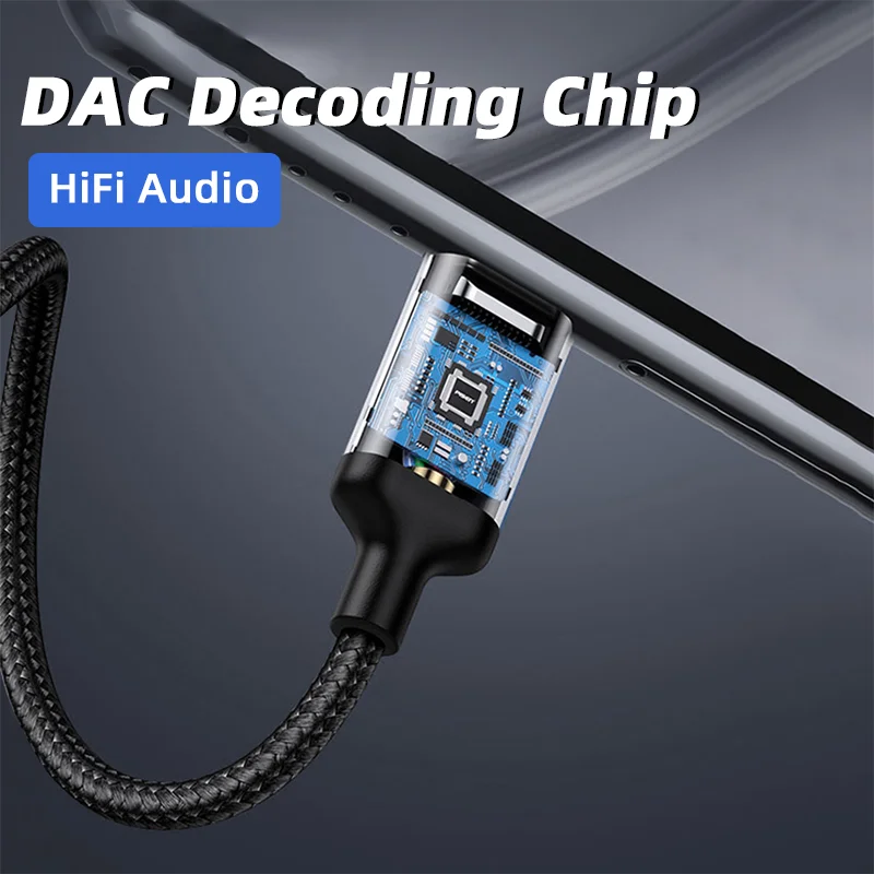 Convertidor de Audio OTG L a conector de auriculares HiFi de 3,5mm adaptador auxiliar de Audio para iPhone 14 13 12 11 Pro Max 12Mini SE 2020 XS XR X 8 7 +