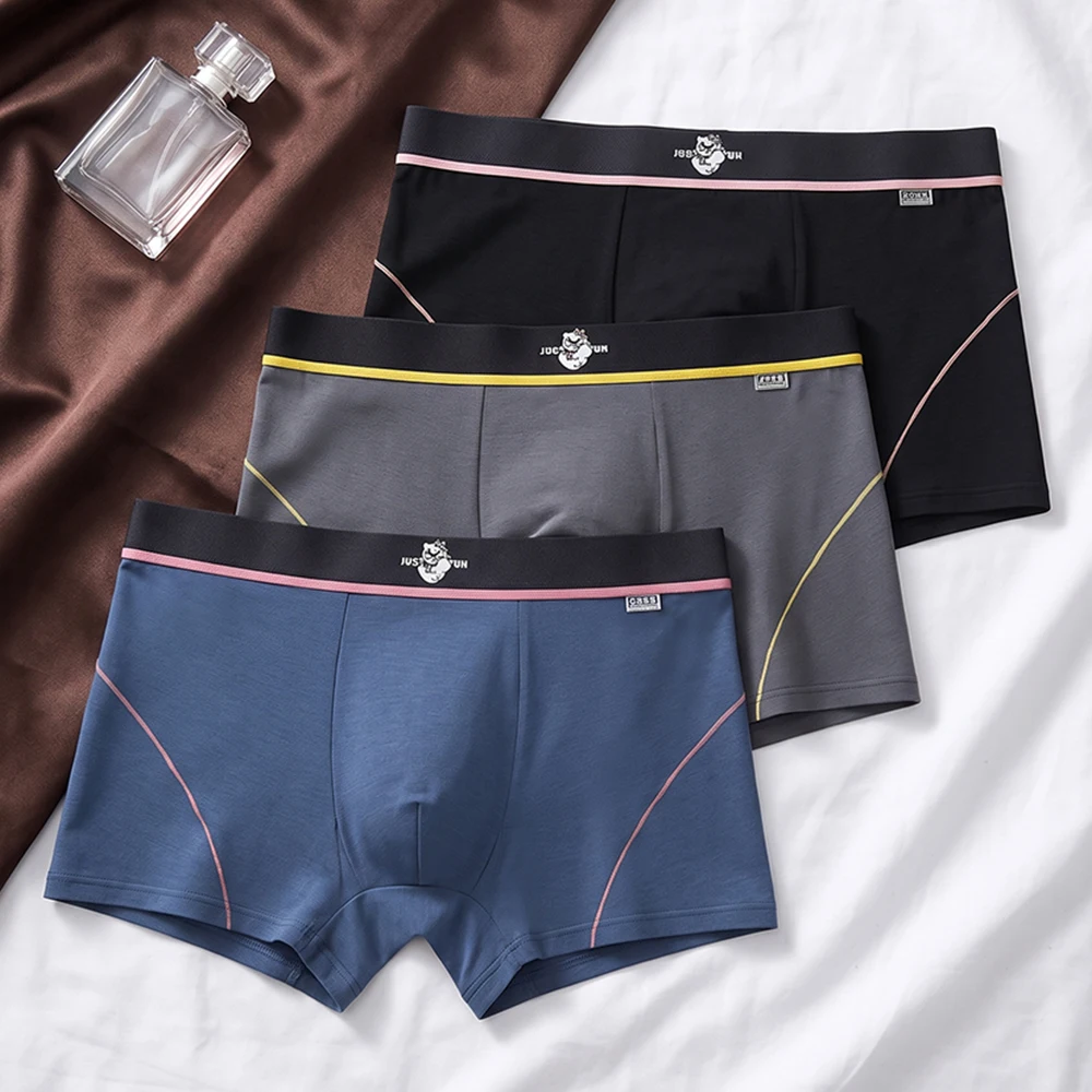 Boxer Brief Pack Cotton - 1/3PCS Breathable Antibacterial 95% Cotton Men's