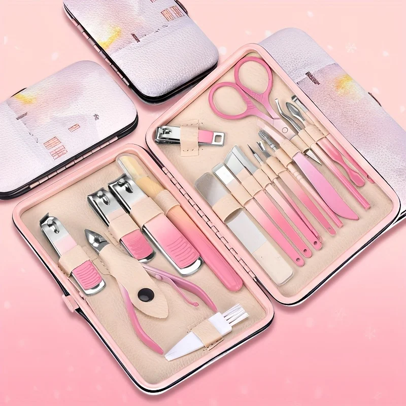 7/10/13/19 pcs New Gradient Colors Manicure Set Pedicure Sets Nail Clippers High-quality Steel Professional Nail Cutters Tools