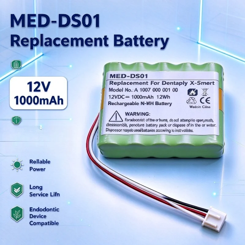 MED-DS01 Replacement Battery 12V 1000mAh For Den Tsply PROPEX X-SMART Plus Root Canal Endodontic Medical Device