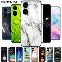 For Tecno Camon 19 Case Camon19 Neo TPU Wolf Cat Silicone Bumper Cover for Tecno Camon 19 Pro 5G / 19 Neo Phone Case Soft Cover