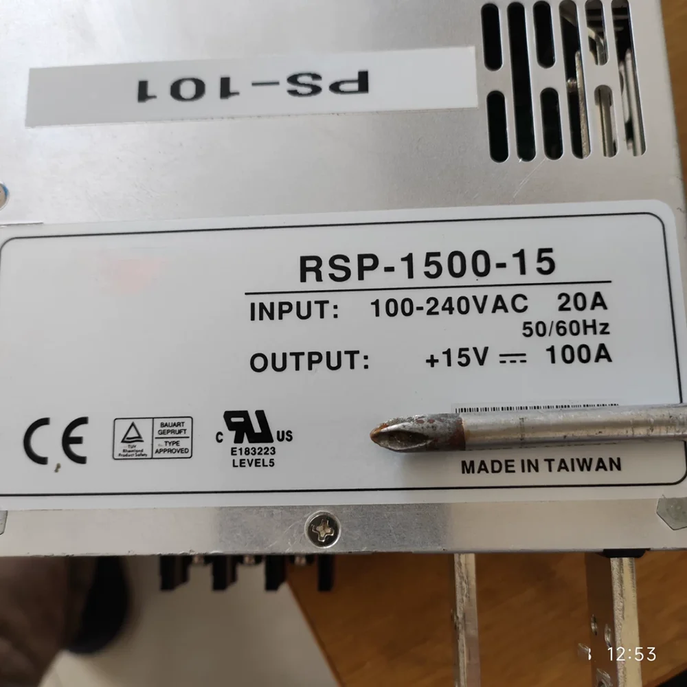 

RSP-1500-15 Импульсный источник питания 15 В, 100 А, регулируемый диапазон напряжения 11,9–17,8 В, 100% тестирование, быстрая доставка