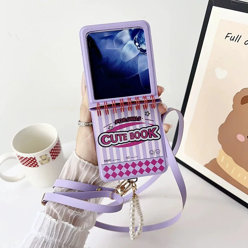 

Case For Motorola Razr 60 Ultra 2025 50 Ultra 40 Ultra Razr Plus 2024 DIY Rope Painted Notebook Pattern Mobile Phone Case Cover