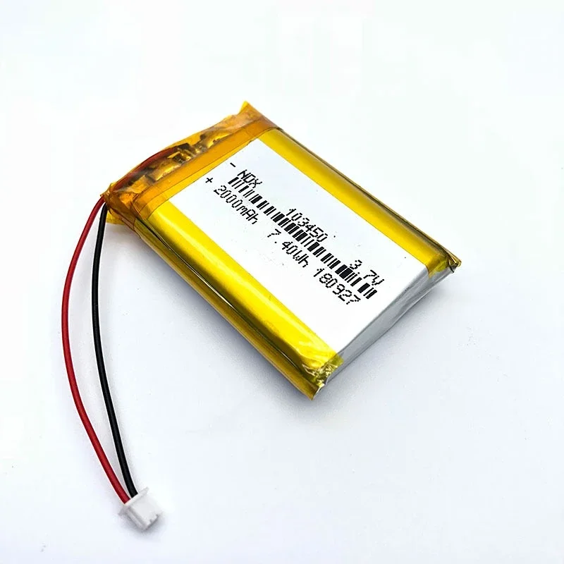 

Polymer battery 3.7V 103450 Brand new high quality real capacity 2000mAh standard lithium polymer battery lipo cell for RV