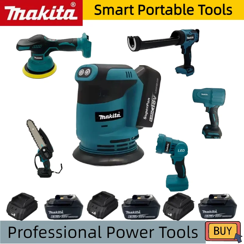 outils-electriques-sans-fil-makita-multi-modeles-18-v-polisseuse-souffleur-pistolet-a-mastic-electrique-lampe-de-travail-et-scie-sauteuse-electrique