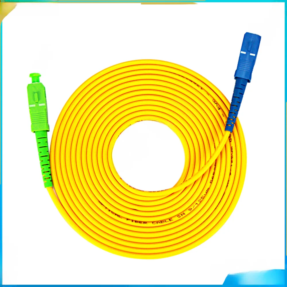 

20pcs Jumper SC UPC to SC APC Single-Mode Optical Fiber Optic Patch Cord 2.0mm PVC G657A SM FTTH Optic Cable 1m 2m 3m