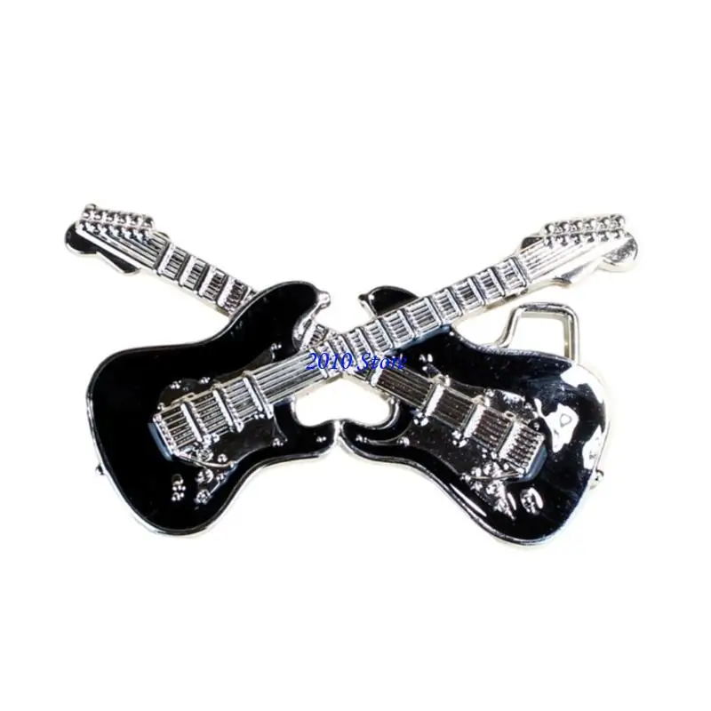 F3MF محبو موسيقى الجاز مزدوج الغيتار حزام من المعدن مشبك مشبك الغربية لاستبدال الملحقات العرقية العصرية الجينز DIY بها بنفسك