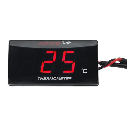 Automobile Temperature Voltage 2-in-1 Digital Temperature Sensor Table 1/8NPT Round Car Truck Water Temp Gauge 12V/24V 10 best sales temp gauge car - №7