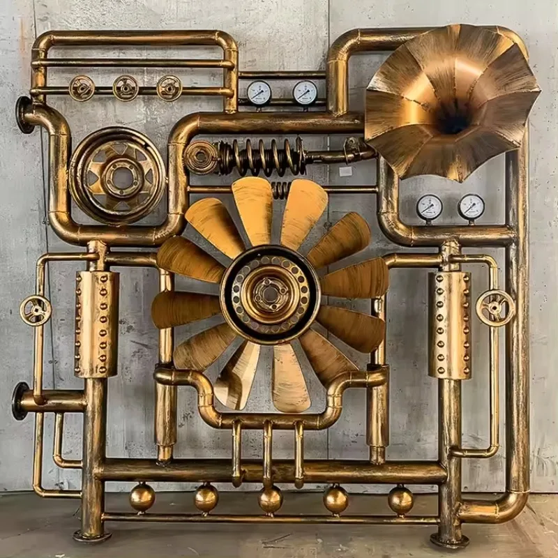 XL2 Bar Decoration Steampunk Style Bar Wall Decoration Industry Design Portable Cocktail Mobile Bar Set Table