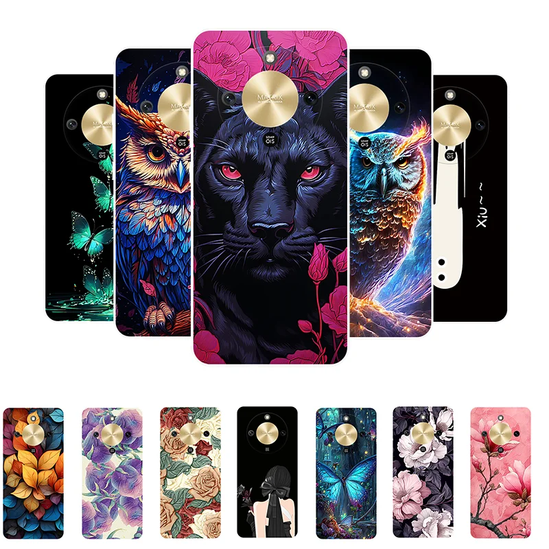 ل Honor X9d جراب هاتف ليوبارد الباندا مطبوعة لينة غطاء من السيليكون ل الشرف X9D X 9D الغطاء الخلفي HonorX9D Coque #1