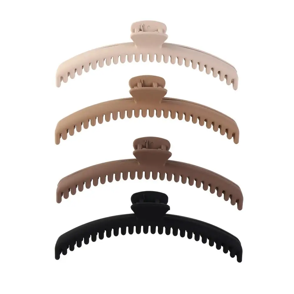 

Simple Large Matte Claw Clip Solid Color Acrylic Thin Shark Clip Hairpin Hair Accessories Geometric hair claw Face Washing